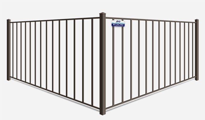 2 rail aluminum metal fence contractor in Magic Valley